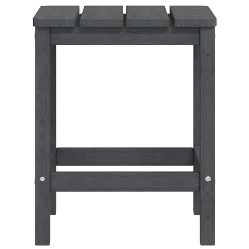 vidaXL Patio Adirondack Chair with Table HDPE Anthracite