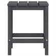vidaXL Patio Adirondack Chair with Table HDPE Anthracite