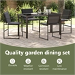 vidaXL Garden Dining Set 5 pcs Black Textilene and Steel