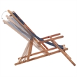 vidaXL Folding Beach Chair Fabric and Wooden Frame Blue