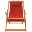 vidaXL Folding Beach Chairs 2 pcs Red Fabric
