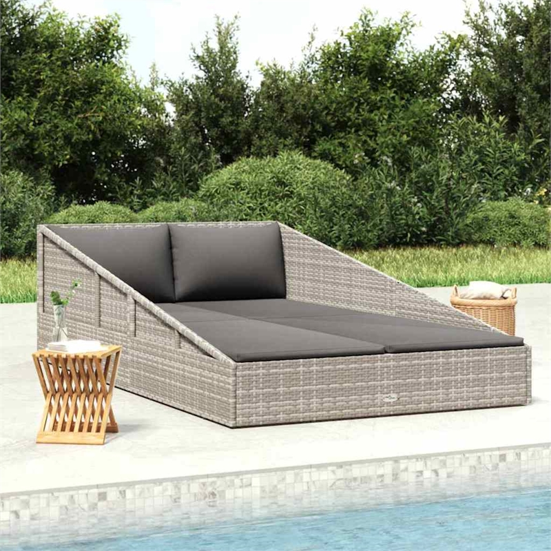 vidaXL Patio Bed Gray 43.3