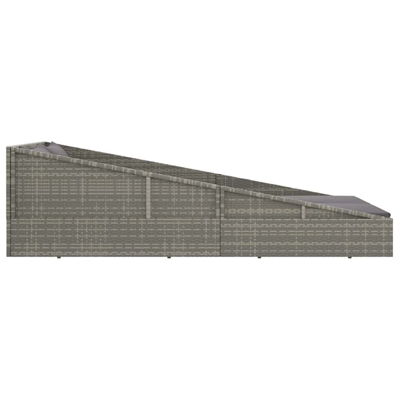 vidaXL Patio Bed Gray 43.3