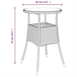 vidaXL 3 Piece Patio Bistro Set with Cushions Black Poly Rattan