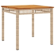 vidaXL 5 Piece Patio Dining Set with Cushions Beige Poly Rattan