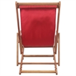 vidaXL Folding Beach Chair Fabric and Wooden Frame Red