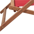 vidaXL Folding Beach Chair Fabric and Wooden Frame Red