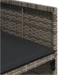 vidaXL 7 Piece Patio Dining Set with Cushions Gray Poly Rattan