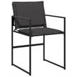vidaXL 7 Piece Patio Dining Set with Cushions Black Textilene