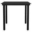 vidaXL 3 Piece Patio Dining Set with Cushions Gray Poly Rattan Glass