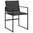 vidaXL 5 Piece Patio Dining Set with Cushions Black Textilene