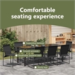 vidaXL Garden Dining Set 9 pcs Black Textilene and Steel