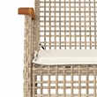 vidaXL 7 Piece Patio Dining Set with Cushions Beige Poly Rattan
