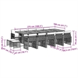 vidaXL Garden Dining Set Black/Cream White