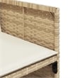 vidaXL 9 Piece Patio Dining Set with Cushions Beige Poly Rattan