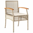 vidaXL 5 Piece Patio Dining Set with Cushions Beige Poly Rattan