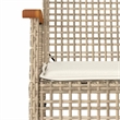 vidaXL 5 Piece Patio Dining Set with Cushions Beige Poly Rattan
