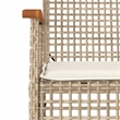 vidaXL 5 Piece Patio Dining Set with Cushions Beige Poly Rattan
