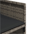 vidaXL 5 Piece Patio Dining Set with Cushions Gray Poly Rattan