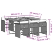 vidaXL 7 Piece Patio Dining Set with Cushions Black Poly Rattan