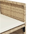 vidaXL 9 Piece Patio Dining Set with Cushions Beige Poly Rattan