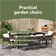 vidaXL Garden Dining Set 9 pcs Brown Poly Rattan