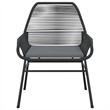 vidaXL 5 Piece Patio Dining Set with Cushions Black Poly Rattan Glass
