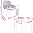 vidaXL 5 Piece Patio Dining Set with Cushions Gray Poly Rattan Glass