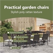 vidaXL Garden Dining Set 9 pcs Brown and Black PE Rattan