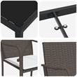 vidaXL Garden Dining Set 9 pcs Brown and Black PE Rattan