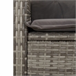 vidaXL 5 Piece Patio Dining Set with Cushions Gray Poly Rattan