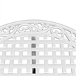 vidaXL 5 Piece Patio Dining Set White Cast Aluminum