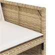 vidaXL 11 Piece Patio Dining Set with Cushions Beige Poly Rattan