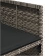 vidaXL 5 Piece Patio Dining Set with Cushions Gray Poly Rattan