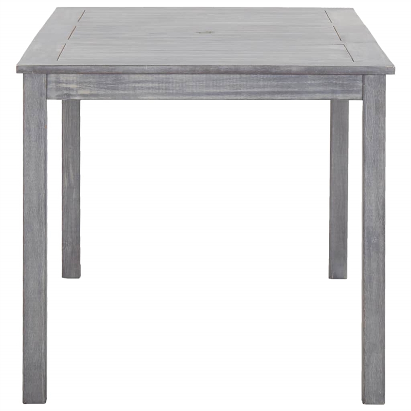 vidaXL 5 Piece Patio Dining Set Gray Solid Acacia Wood