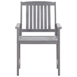 vidaXL 5 Piece Patio Dining Set Gray Solid Acacia Wood