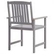 vidaXL 5 Piece Patio Dining Set Gray Solid Acacia Wood
