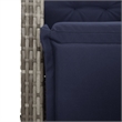 vidaXL 3 Piece Patio Dining Set with Cushions Gray Poly Rattan