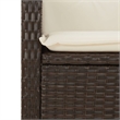vidaXL 5 Piece Patio Dining Set with Cushions Brown Poly Rattan