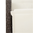 vidaXL 5 Piece Patio Dining Set with Cushions Brown Poly Rattan