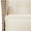 vidaXL 3 Piece Patio Dining Set with Cushions Beige Poly Rattan