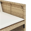 vidaXL 9 Piece Patio Dining Set with Cushions Beige Poly Rattan