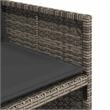 vidaXL 13 Piece Patio Dining Set with Cushions Gray Poly Rattan