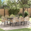 vidaXL Garden Dining Set 9 pcs Brown Poly Rattan