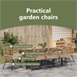 vidaXL Garden Dining Set 9 pcs Brown Poly Rattan