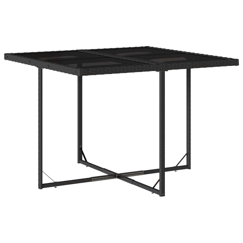 vidaXL Garden Dining Set Black/Cream White