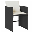 vidaXL Garden Dining Set Black/Cream White