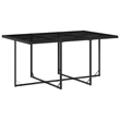 vidaXL Garden Dining Set Black/Cream white