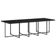 vidaXL Garden Dining Set Black/Cream White PE Rattan Large
