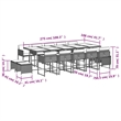 vidaXL Garden Dining Set Black/Cream White PE Rattan Large